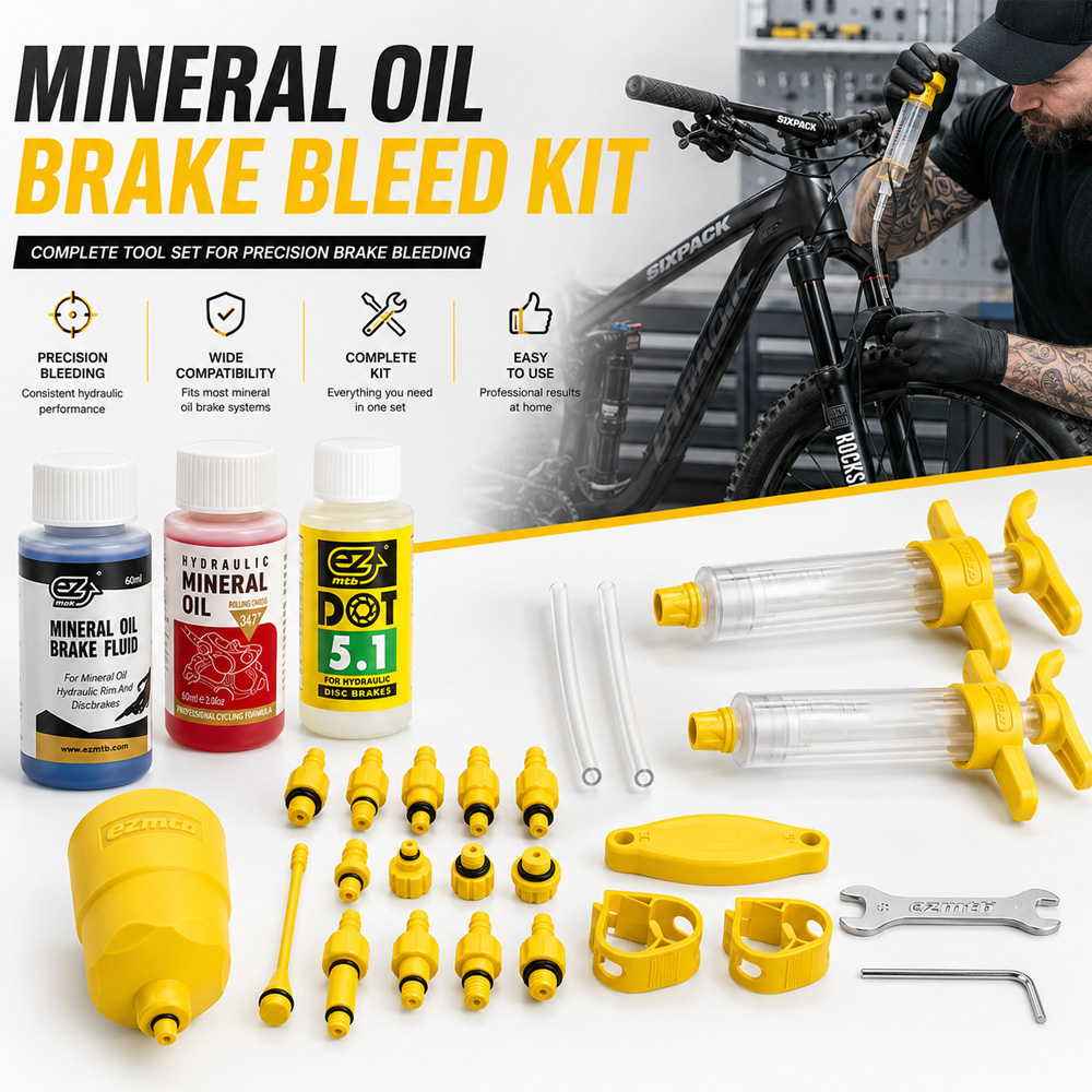 Brake Bleeder Kit - Óleo mineral de freio de bicicleta,