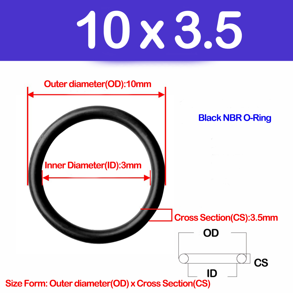 CS 3.5mm, NBR O Ring Junta de  - Auto Repair Cs avaliação e preço