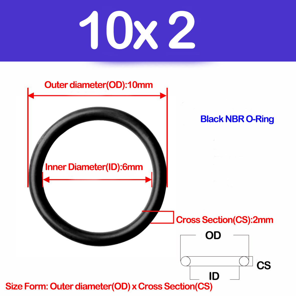 Wd cs 2mm, nbr o anel de vedaç - Auto Repair Cs avaliação e preço